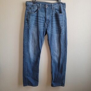 Levi's 505 Sz 36 X 30 Blue Jeans Straight Leg Regular Fit Timeless Classic